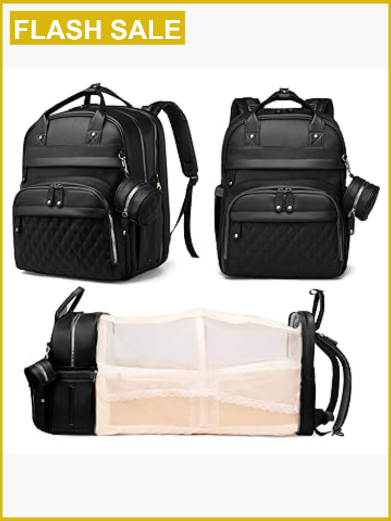 Diaper Bag Backpack With Changing Station, Waterproof Large Capacity, Usb